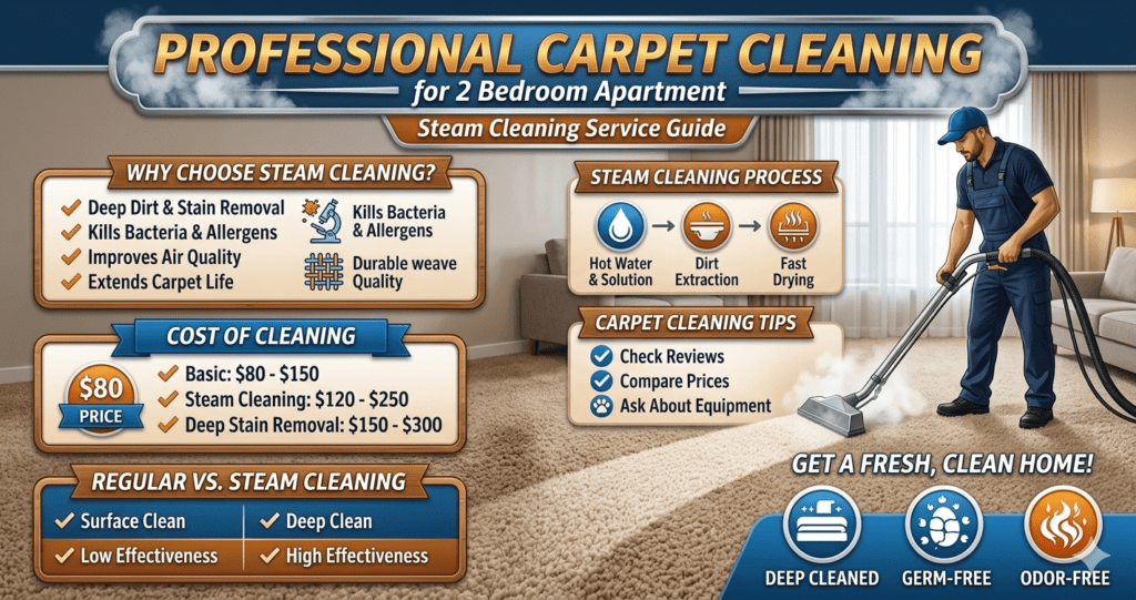 How Much Does Carpet Cleaning Cost for 2 Bedroom Apartment